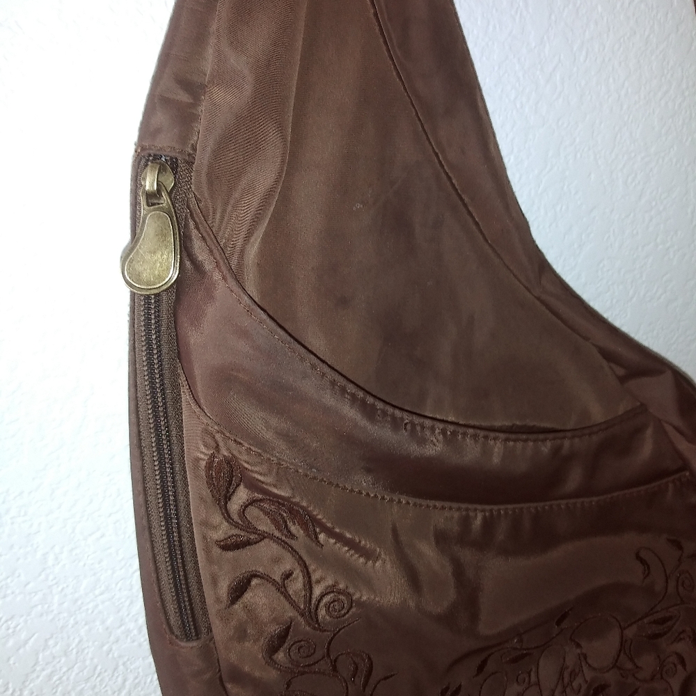 Ameri Bag Healthy Back Bag Brown Embroidered Bag - image 6